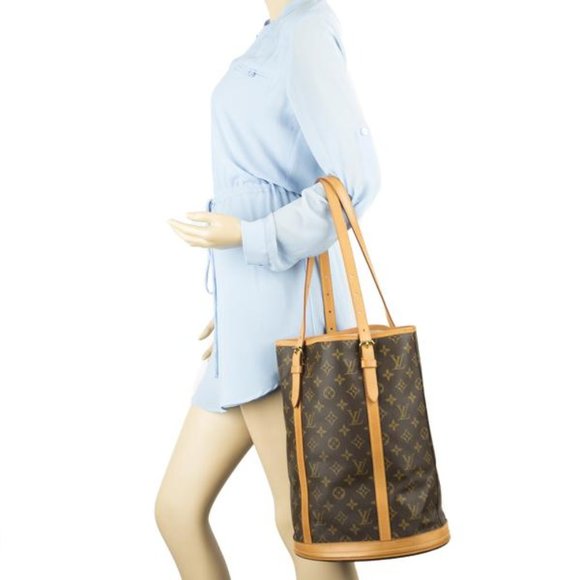Louis Vuitton Handbags - ❤HP❤Louis Vuitton Monogram Bucket GM Tote Bag Women's Brown Gold Leather